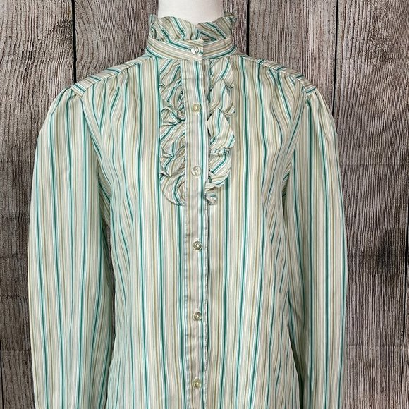 70s Pins and Needles Blouse - Picture 1 of 10
